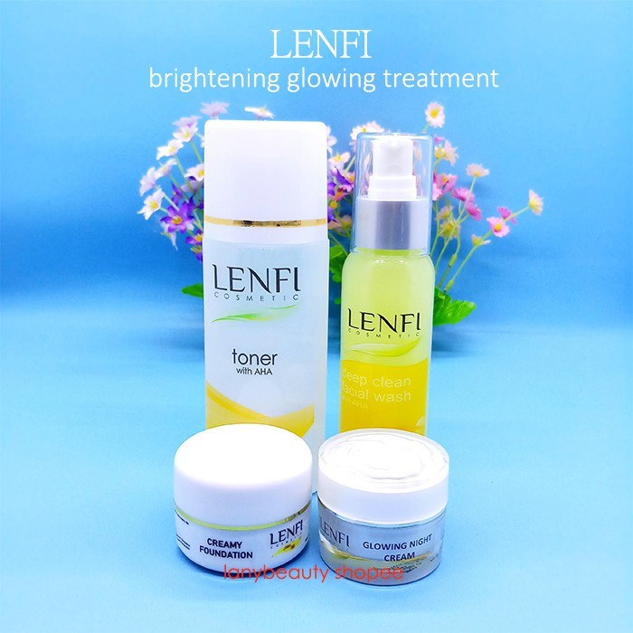 Lenfi Brightening Glowing Series paket wajah glowing juara