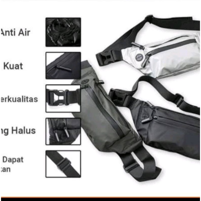 [HOT PRODUK] Waistbag 2020 - Tas Slempang punggung dada pinggang handbag Pria - Wanita WATERPROOF