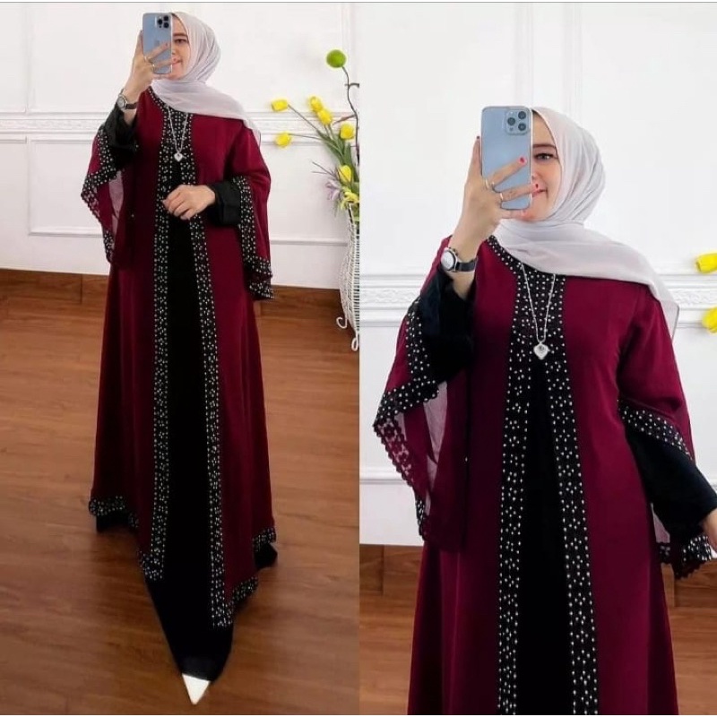 READY NEW COLLECTION GAMIS CERUTY KOMBINASI PAYET RENDA PREMIUM / GAMIS ELEGAN MEWAH REALPICT 100% /