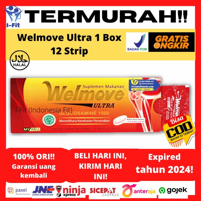 Welmove Ultra Box isi 12 Strip Suplemen dan Obat Nyeri Radang Sendi