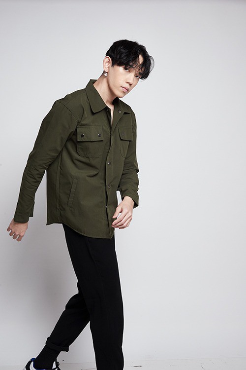 Houseofcuff Jaket parka outer jaket pria semi parka warna Army