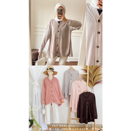 Cardigan outer knit mango 890 hijab gamis