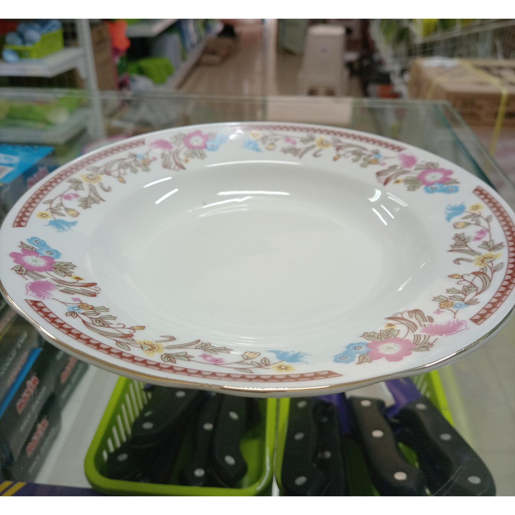 PIRING KEMBANG 5347 (SANGO) / PIRING MAKAN / PIRING KERAMIK / PIRING SANGO / PIRING KERAMIK MERK SAN