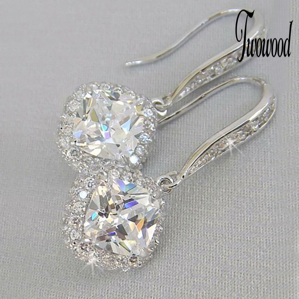 Anting Kait Model Gantung Bahan Cubic Zirconia Untuk Hadiah