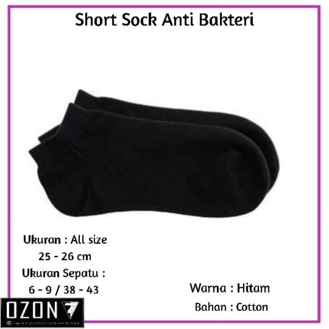 Promo Spesial Buy 1 Get 1 Kaos kaki pria pendek hitam semata kaki anti bacteri FREE kaos kaki pendek