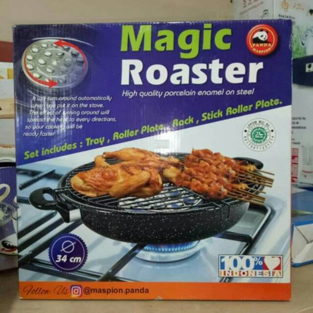 FILLYS : MASPION MAGIC ROASTER PEMANGGANG IKAN SOSIS DAGING 34CM