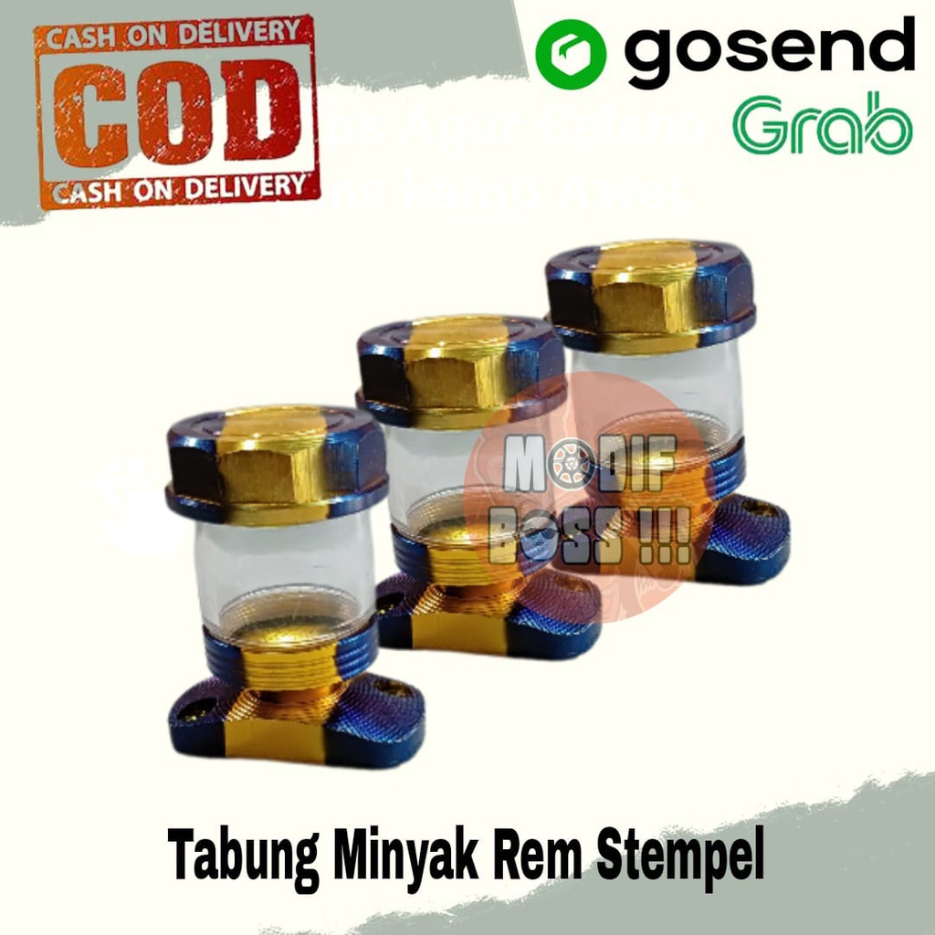 Tutup Minyak Rem Stempel CNC 2Tone Tabung Kaca Honda Beat Vario 110 Scoopy