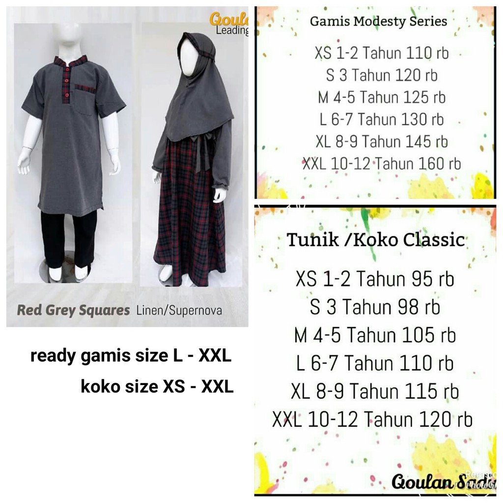 SALE Gamis XXL anak brand Qoulan sadida