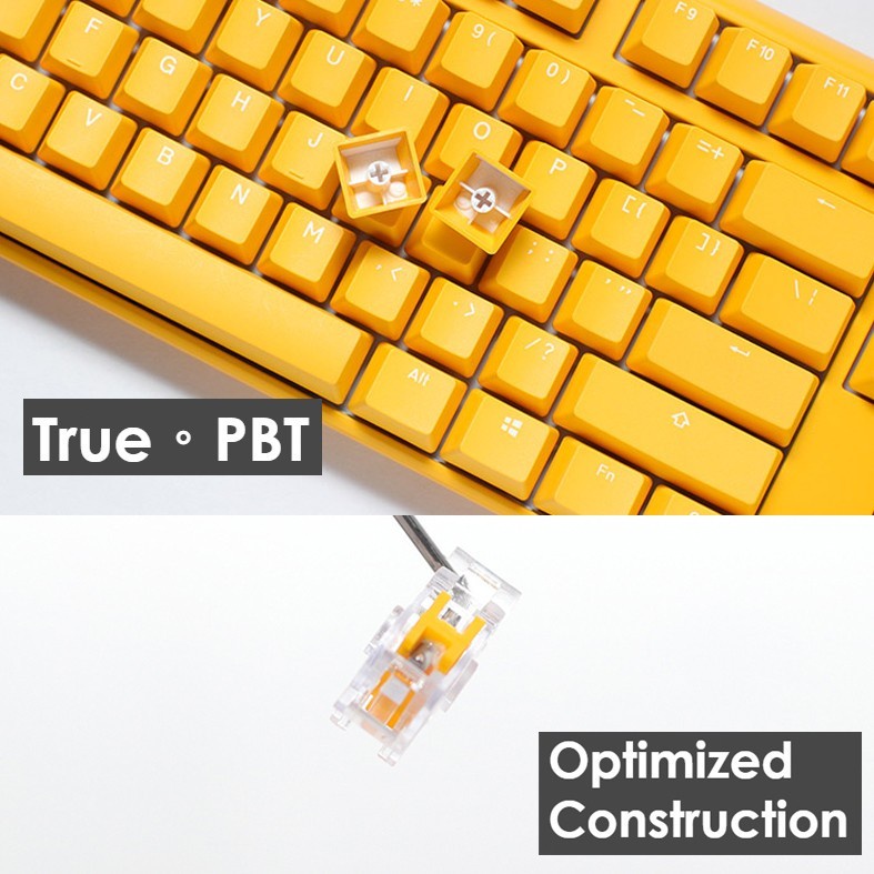 Ducky One 3 Fullsize Yellow Hotswap RGB Mechanical Gaming Keyboard