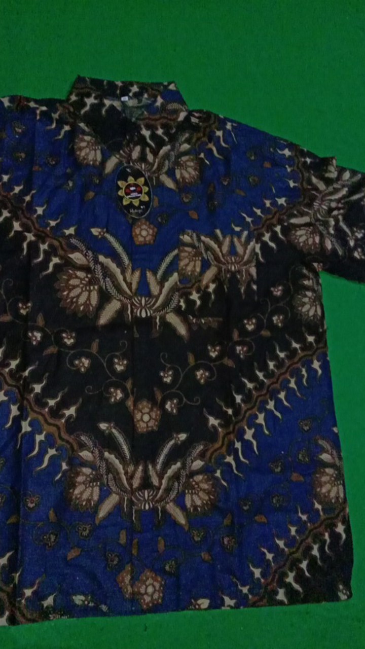 Bswart Batik Hrb026 Kenongo Hem Pendek Padi Pekalongan M L Xl Batik Pria Murah Modern Grosir Batik