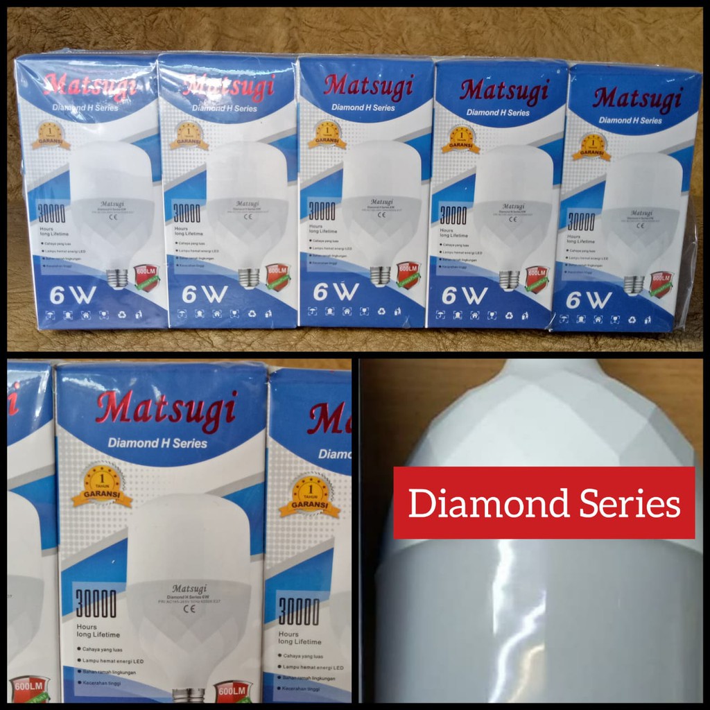 Lampu Led Matsugi 6w Best Seller 6 watt Super Bright Diamond Series