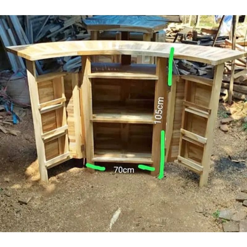 Meja Bar Lipat Kayu jati