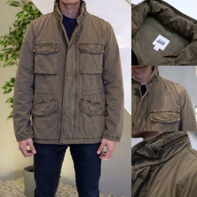 Jaket Parka GAP Fatigue Hidden Hoodie Jacket Military Original