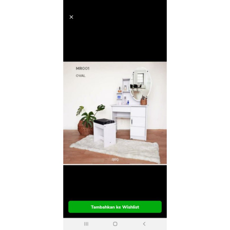 MEJA RIAS LEMARI RIAS MAKEUP