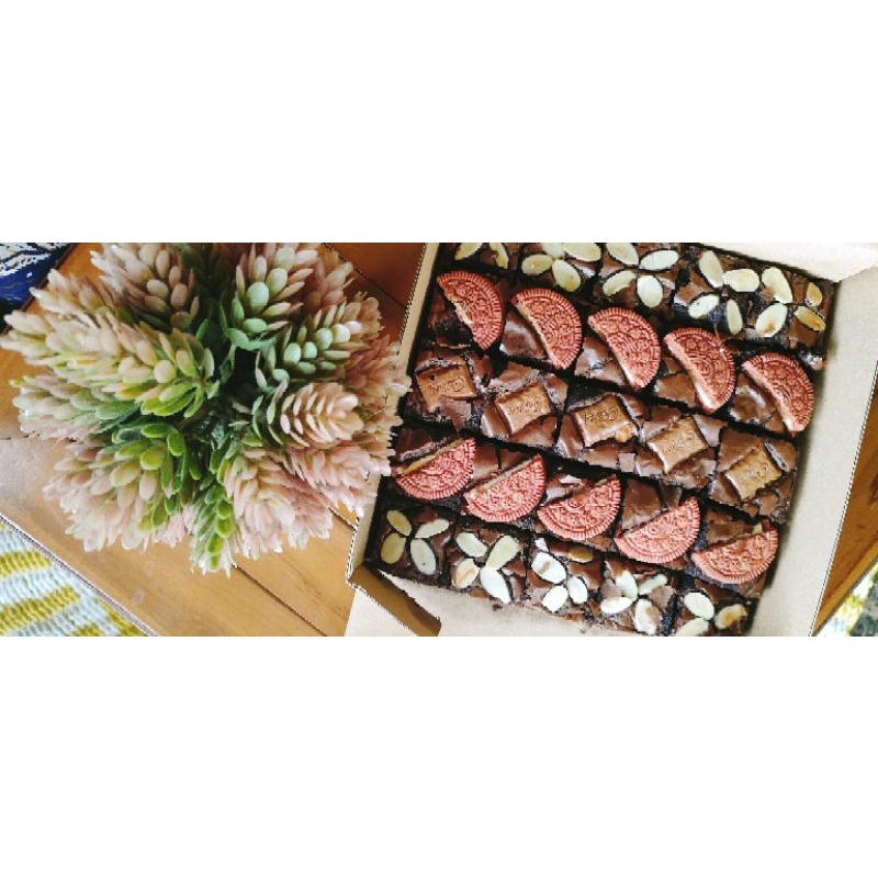 

fudgy brownies shiny crust