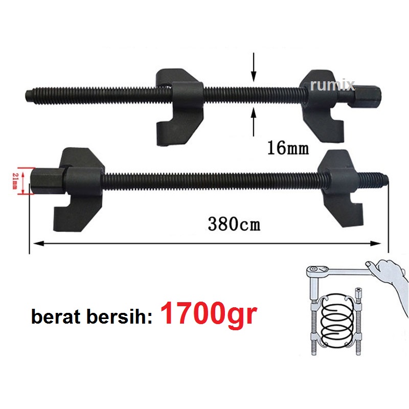 Treker Per Keong Coil Spring Mobil Compressor Pegas Kejut Clamp Tahan Shock Shockbreaker Per Ball Joint Puller