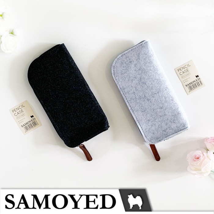 

T3rlaris*% Tempat / Kotak Pensil / Dompet / Pouch Kain Felt Samoyed PCCS-F04 )c: