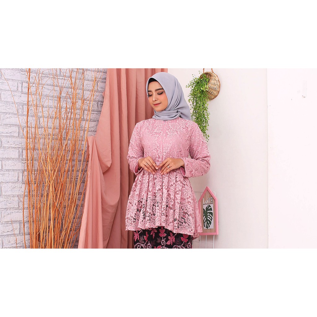 (Dijamin RealPict!) Kebaya Babydoll Busui Brukat Corneli Timbul Busui SERAGAM KONDANGAN WISUDA