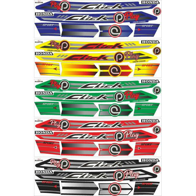 STRIPING STIKER LIST VARIASI HONDA VARIO 110 KARBU CLICK PLAY