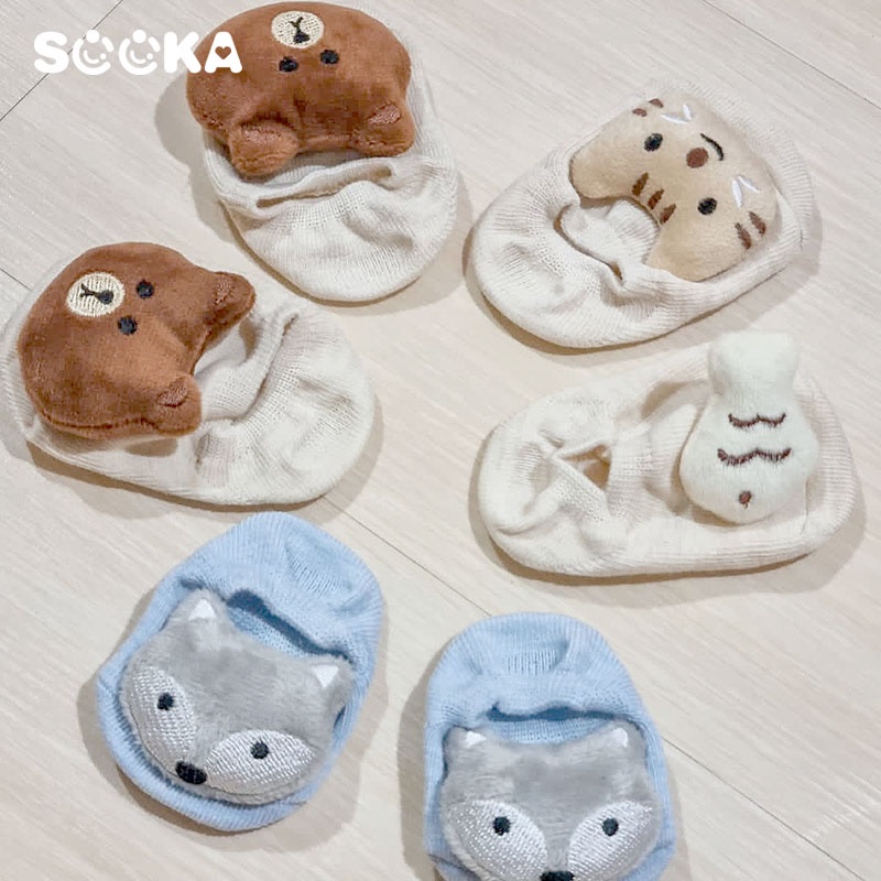 SOOKA Kaos Kaki Kartun 3D Bayi Bahan Katun dan Anak Import Terbaru Anti Selip dan lembut SK-EAA1054