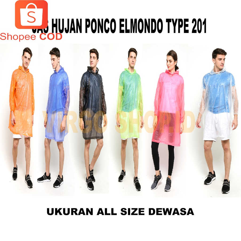 Elmondo Jas Hujan Karet Murah Ponco Dewasa Dan Jas Hujan Hiu Ceria 202 / Jas Hujan / Mantel Hujan / Mantel / Jas / Raincoat / Jas Ujan / Jas Ujan Dewasa / Jas Hujan Ponco