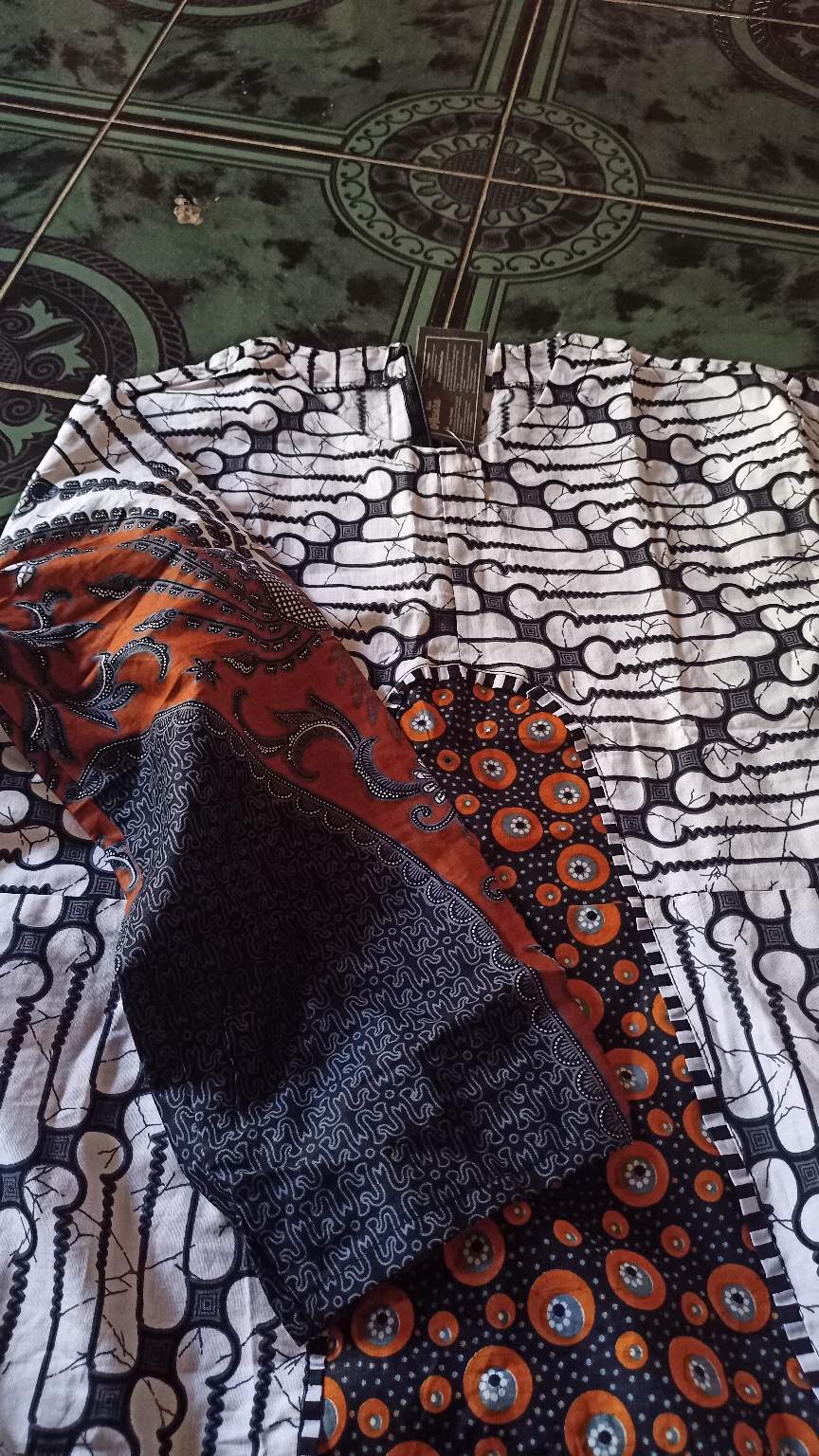 Gamis Batik Modern Murah Katun Halus Kombinasi Truntum, Ori Batik Aksara Pekalongan Big Size Jumbo