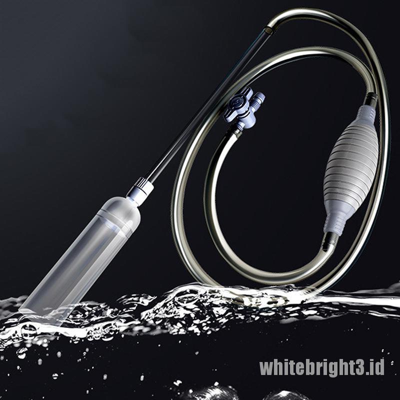 ❤White3 Warna Putih❤ Pompa Vacuum Cleaner Siphon Ukuran 1.5m Untuk Membersihkan Akuarium Ikan