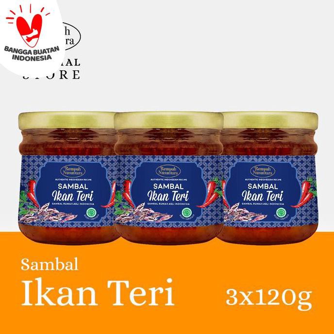 

[[BISA COD]] REMPAH NUSANTARA SAMBAL TERI 3 BOTOL JAR X 120GR TERBATAS Kode 413