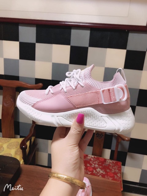 BARU sepatu sneakers wanita import premium bernapas sepatu sneakers olahraga rajut