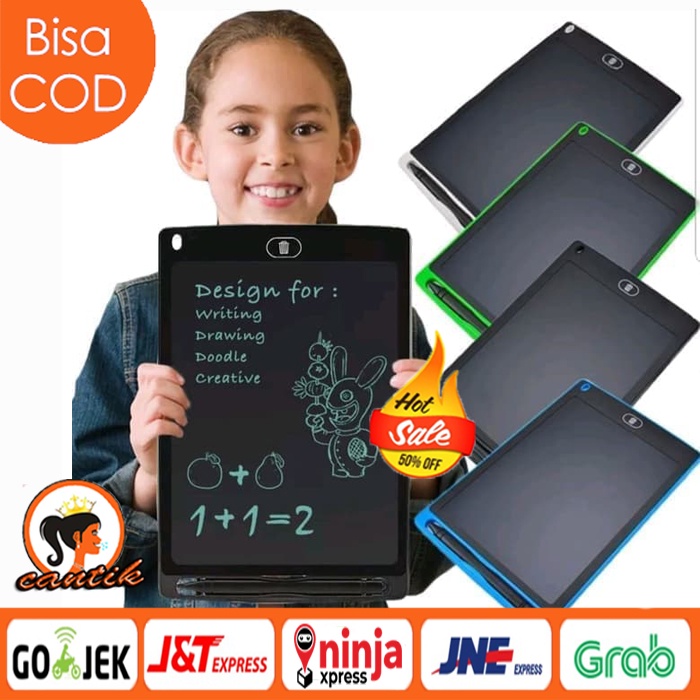 LCD Writing Writting Drawing Tablet Pad Papan Belajar Tulis Gambar Coret Hapus Mainan Edukasi Anak