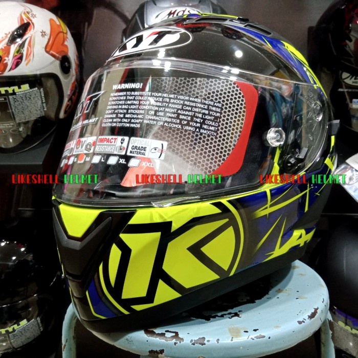 Helm KYT Falcon FR Spike Yellow Fluo