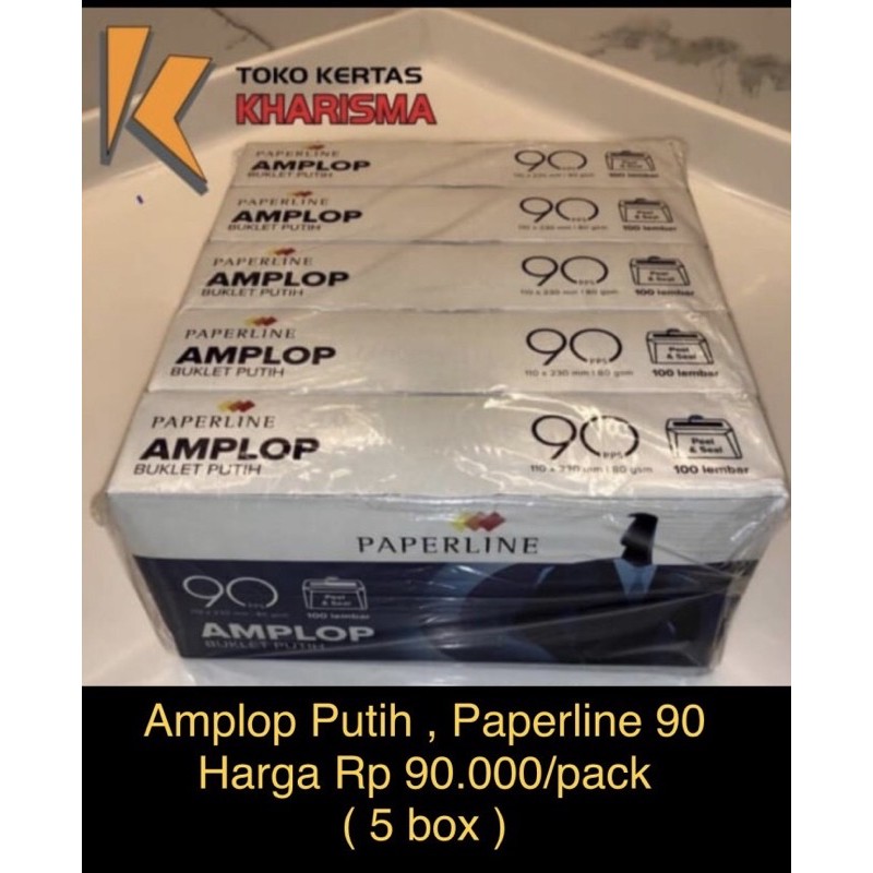 

Termurah! Amplop Putih Paperline 90 Pack