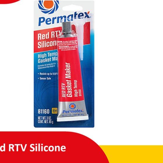 

Permatex High Temp Red Silicone Sealant / Lem Silikon Merah 85 G