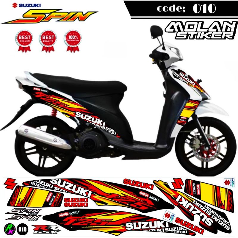 Decal Sticker Striping Variasi Suzuki SPIN 125 | SPIN 125 R | SPIN 125 NR | Decal Suzuki Step 125 | 