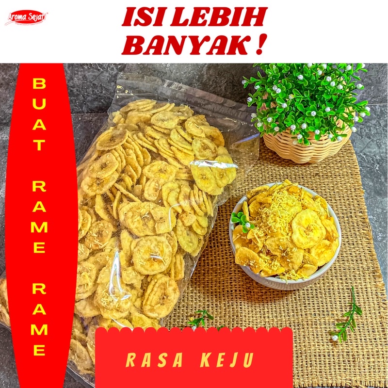 

AROMA SEJATI | KERIPIK PISANG KEPOK RASA KEJU CURAH 1 KG HOMEMADE - CAMILAN KEKINIAN KHAS LAMPUNG TERBAIK!