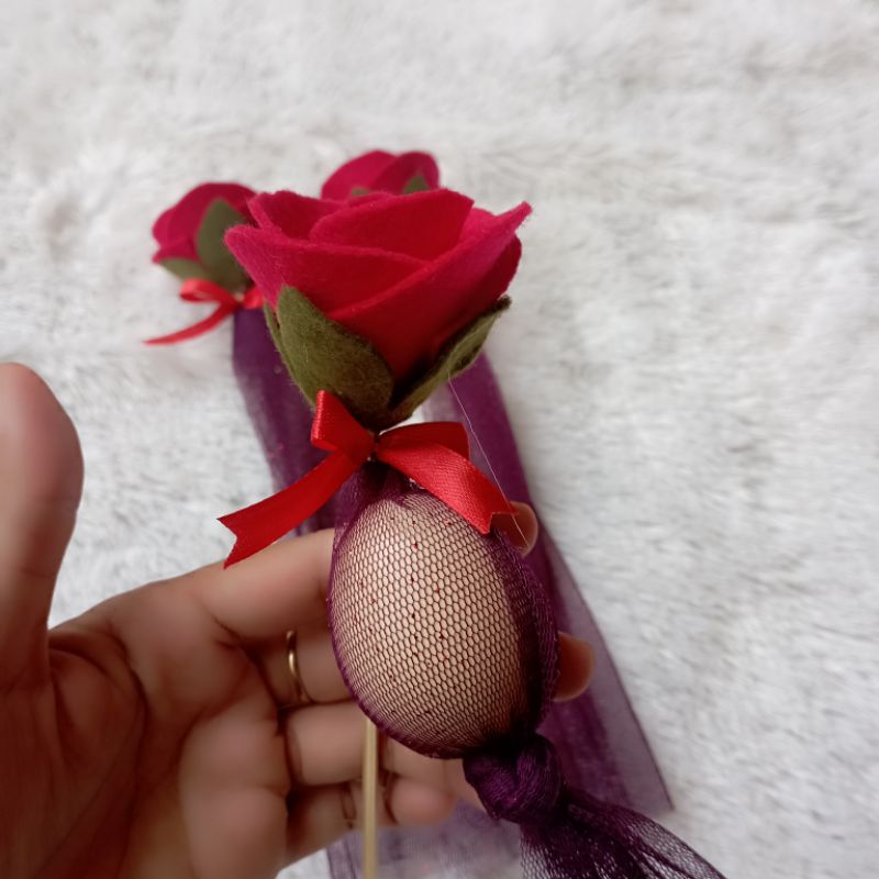 bunga tempat telur aqiqh/bunga flanel tile/tempat telur kataman/telur aqiqh