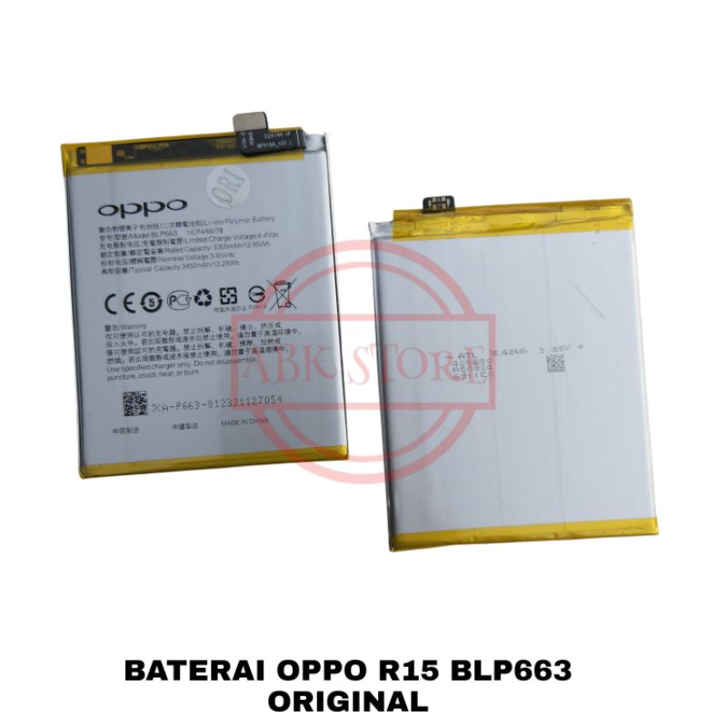 BATRE BATERAI BATTERY OPPO R15 BLP663 ORIGINAL