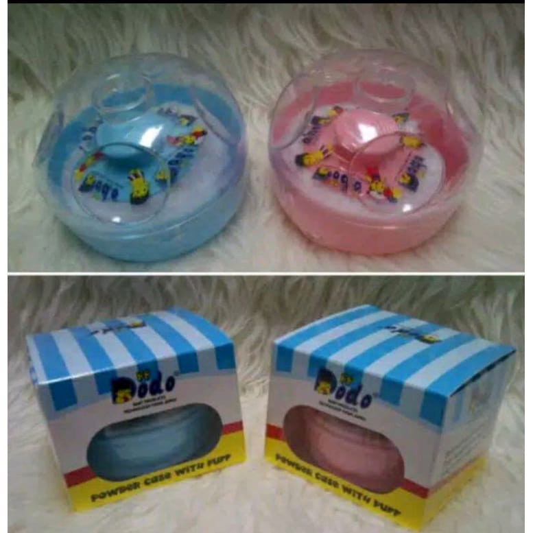 Dodo Powder Case With Puff / Tempat Bedak / Powder Case + Puff / Tempat Bedak Cemara