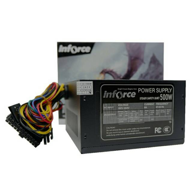 POWER SUPPLY 500W BLACK INFORCE ATX POWER SUPPLY 500 WATT MAGIX PREDATOR / BIONIC, POWER UP 500W STANDART