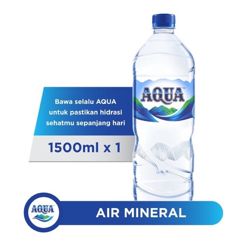 

AIR MINERAL AQUA BOTOL 1500ml GOSEND GRAB