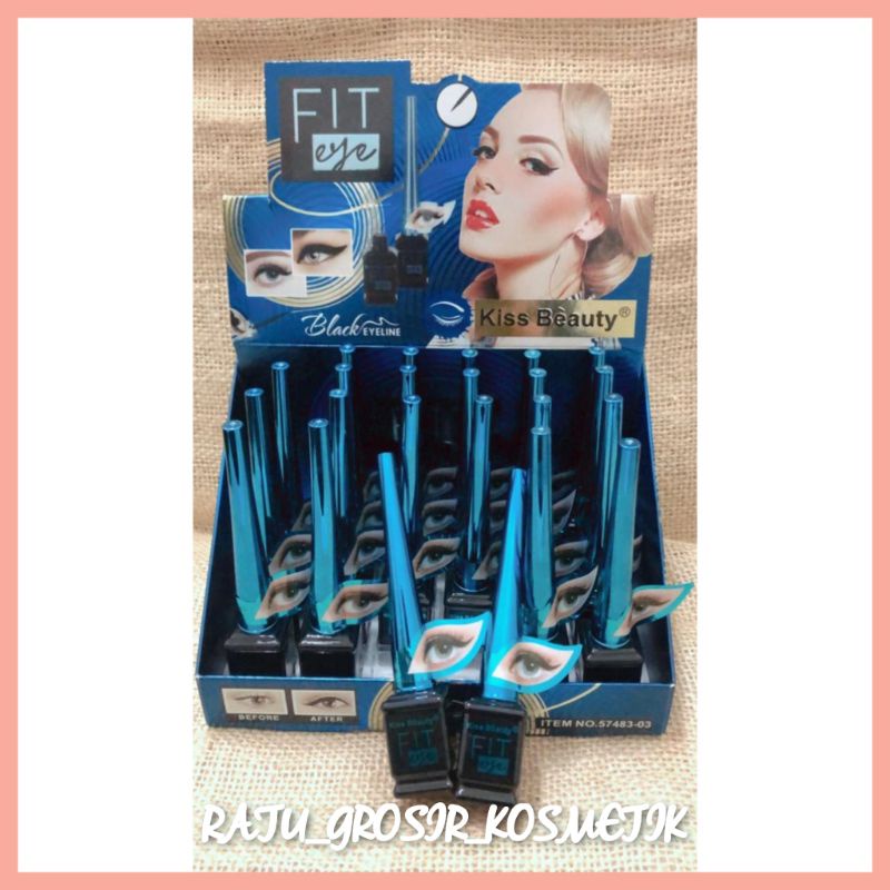 [ECER] EYELINER KISS FIT EYE BEAUTY WATERPROOF 24H NO.57483/TOOT NO.57762