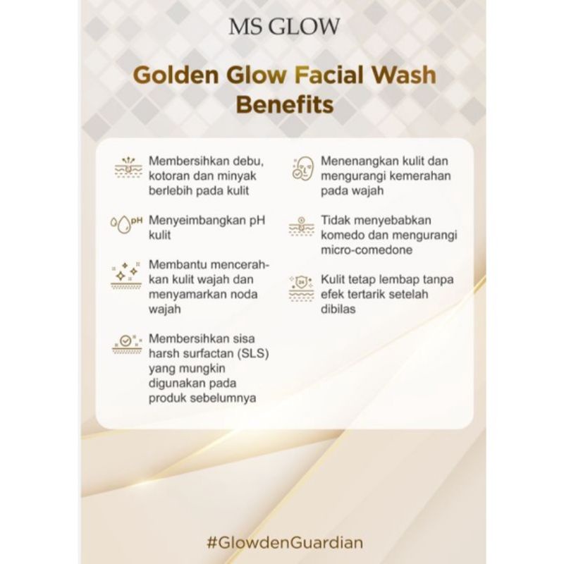 GOLDEN GLOW FACIAL WASH MS GLOW ORIGINAL