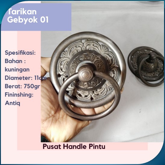 Tarikan Gebyok Handle Pintu Rumah Kuningan Antik Unik Lawasan Kuno Harga Murah Terlaris Gby 01