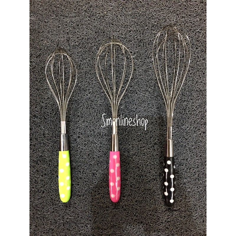 WHISK STAINLESS / KOCOKAN TELUR STAINLESS / WHISK POLKADOT
