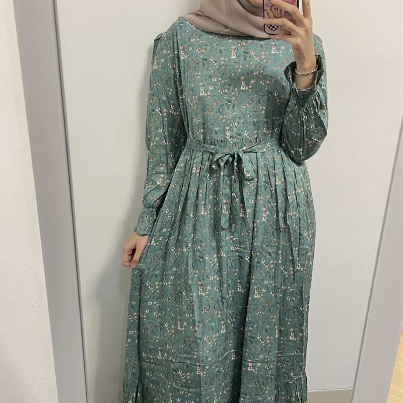 [SIZE STANDAR VOL 1] Floral dress maxi dress panjang gaun casual bunga wanita-Tosca