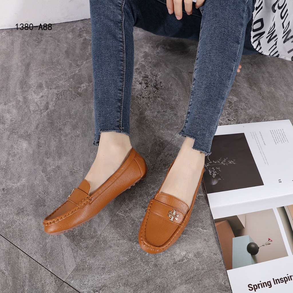 TB Kira Driving Loafer in Leather #1380-A88