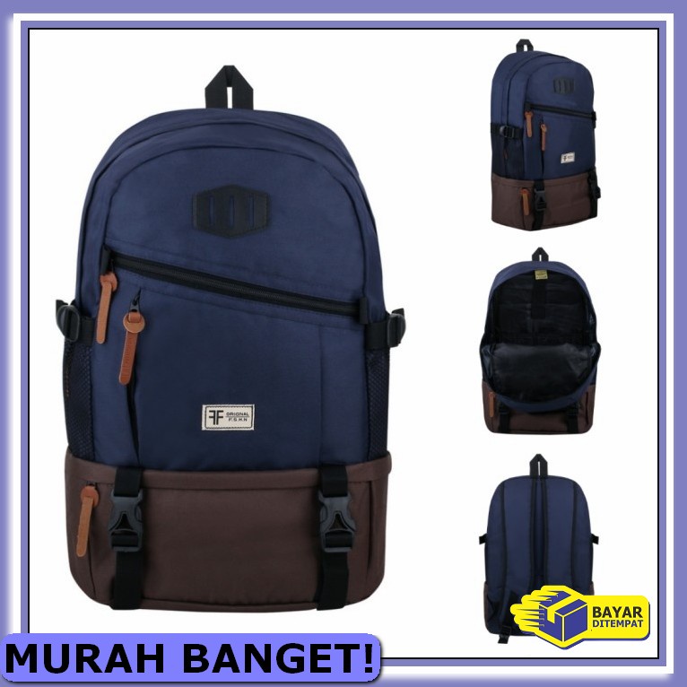 Tas Ransel Pria Laptop Tahan Air Ehej Up To 15 Inch Keren A5V0 Mo KU486 Triple F Tas Punggung Backp