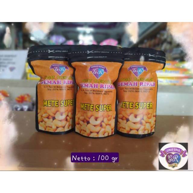 

Mete Goreng 100 gr l Kacang Mete Goreng Gemah Ripah asli Jogja