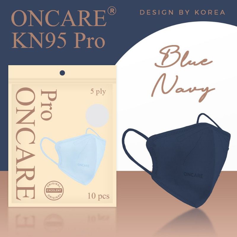 MASKER KN95 PRO 5PLY ISI 10PCS WARNA BLUE NAVY PREMIUM KOREA MASK