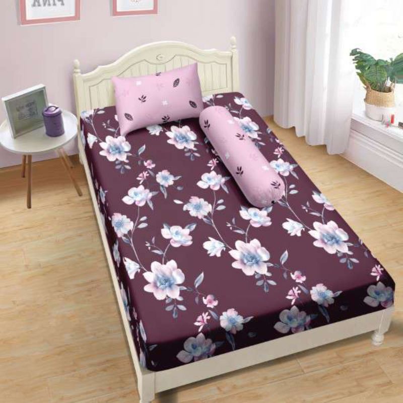 Sprei Aloha Polos Emboss Lady Rose Single ukuran 120x200 Motif Amira